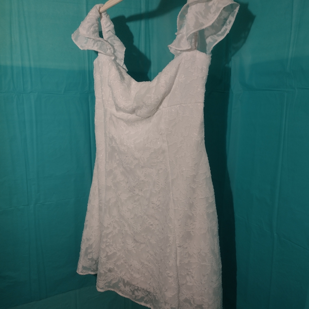 Wild Fable White Textured Mini Dress